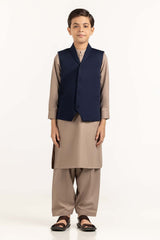 UAE -Blue Stylized Waist Coat KWC-PD23-001