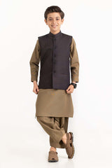UAE-Brown Stylized Waist Coat KWC-PD23-003