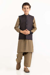UAE-Brown Stylized Waist Coat KWC-PD23-003