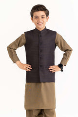 UAE-Brown Stylized Waist Coat KWC-PD23-003