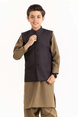 UAE-Brown Stylized Waist Coat KWC-PD23-003