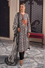 UAE -3PC Printed Embroidered Lawn Unstitched Suit CL-42093