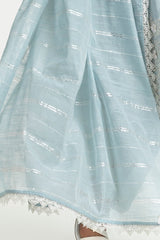 UAE-Cotton Sequins Yarn Dyed Dupatta IPD-44660