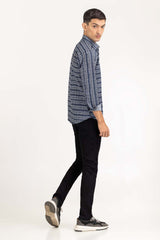 UAE -Dark Blue Printed Casual Shirt CS-PRT22-006
