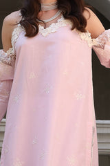 UAE -3 Piece Unstitched Embroidered Lawn Suit with Embroidered Chiffon Dupatta PM-52043