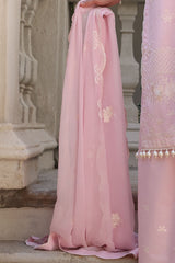 UAE -3 Piece Unstitched Embroidered Lawn Suit with Embroidered Chiffon Dupatta PM-52043