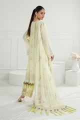 UAE -3 Piece Unstitched Embroidered Swiss Voile Suit with Embroidered Chiffon Dupatta LSV-52026