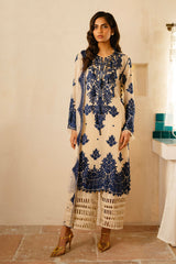 UAE -3 Piece Unstitched Embroidered Swiss Voile Suit with Embroidered Chiffon Dupatta LSV-52020