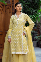 UAE -3 Piece Unstitched Lacquer Printed Lawn Suit with Embroidered Paper Cotton Dupatta PC-52001