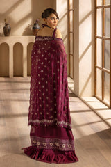 UAE -3 Piece Unstitched Embroidered Chiffon Suit with Embroidered Chiffon Dupatta LE-52014