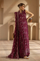 UAE -3 Piece Unstitched Embroidered Chiffon Suit with Embroidered Chiffon Dupatta LE-52014