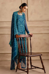 UAE -3 Piece Unstitched Embroidered Chiffon Suit with Embroidered Chiffon Dupatta LE-52004