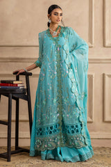 UAE -3 Piece Unstitched Embroidered Chiffon Suit with Embroidered Chiffon Dupatta LE-52005