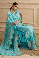 UAE -3 Piece Unstitched Embroidered Chiffon Suit with Embroidered Chiffon Dupatta LE-52005