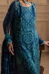 UAE -3 Piece Unstitched Embroidered Chiffon Suit with Embroidered Chiffon Dupatta LE-52004