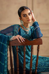 UAE -3 Piece Unstitched Embroidered Chiffon Suit with Embroidered Chiffon Dupatta LE-52004