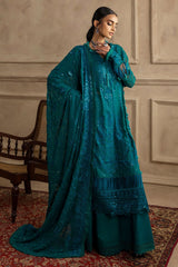 UAE -3 Piece Unstitched Embroidered Chiffon Suit with Embroidered Chiffon Dupatta LE-52017