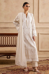 UAE -3 Piece Unstitched Embroidered Lawn Suit with Embroidered Chiffon Dupatta PM-52055