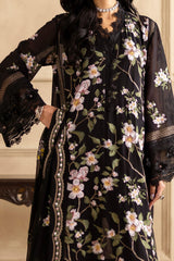 UAE -3 Piece Unstitched Embroidered Swiss Voile Suit with Embroidered Chiffon Dupatta LSV-52008