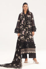 UAE -3 Piece Unstitched Embroidered Swiss Voile Suit with Embroidered Chiffon Dupatta LSV-52008