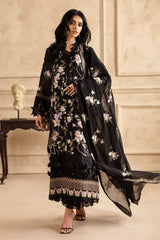 UAE -3 Piece Unstitched Embroidered Swiss Voile Suit with Embroidered Chiffon Dupatta LSV-52008