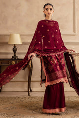 UAE -3 Piece Unstitched Embroidered Swiss Voile Suit with Embroidered Chiffon Dupatta LSV-52022