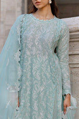 UAE -3 Piece Unstitched Embroidered Lawn Suit with Embroidered Chiffon Dupatta FE-52103