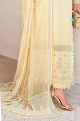 UAE -3 Piece Unstitched Embroidered Lawn Suit with Embroidered Chiffon Dupatta FE-52140