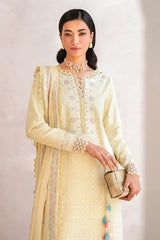 UAE -3 Piece Unstitched Embroidered Lawn Suit with Embroidered Chiffon Dupatta FE-52140