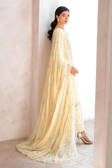 UAE -3 Piece Unstitched Embroidered Lawn Suit with Embroidered Chiffon Dupatta FE-52140