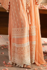 UAE -3 Piece Unstitched Embroidered Chiffon Suit with Embroidered Chiffon Dupatta LE-52016