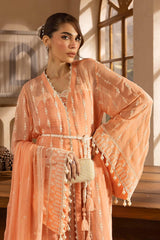 UAE -3 Piece Unstitched Embroidered Chiffon Suit with Embroidered Chiffon Dupatta LE-52016