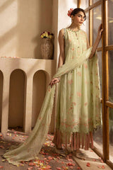 UAE -3 Piece Unstitched Embroidered Chiffon Suit with Embroidered Chiffon Dupatta LE-52018