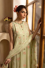 UAE -3 Piece Unstitched Embroidered Chiffon Suit with Embroidered Chiffon Dupatta LE-52018