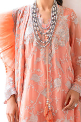 UAE -3 Piece Unstitched Embroidered Chiffon Suit with Embroidered Chiffon Dupatta FE-52162