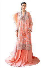 UAE -3 Piece Unstitched Embroidered Chiffon Suit with Embroidered Chiffon Dupatta FE-52162