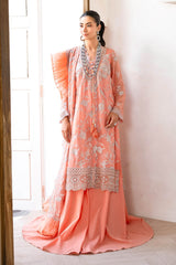 UAE -3 Piece Unstitched Embroidered Chiffon Suit with Embroidered Chiffon Dupatta FE-52162