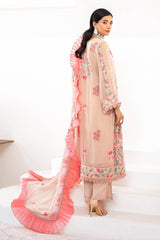 UAE -3 Piece Unstitched Embroidered Chiffon Suit with Embroidered Chiffon Dupatta FE-52169