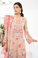 UAE -3 Piece Unstitched Embroidered Chiffon Suit with Embroidered Chiffon Dupatta FE-52169