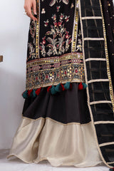 UAE -3 Piece Unstitched Embroidered Chiffon Suit with Embroidered Chiffon Dupatta FE-52167