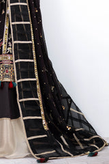 UAE -3 Piece Unstitched Embroidered Chiffon Suit with Embroidered Chiffon Dupatta FE-52167