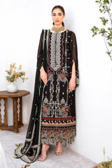 UAE -3 Piece Unstitched Embroidered Chiffon Suit with Embroidered Chiffon Dupatta FE-52081