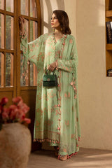 UAE -3 Piece Unstitched Embroidered Swiss Voile Suit with Embroidered Chiffon Dupatta LSV-52006