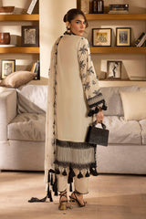 UAE -3 Piece Unstitched Embroidered Swiss Voile Suit with Embroidered Chiffon Dupatta LSV-52009