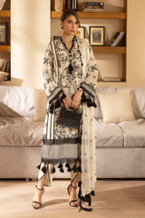 UAE -3 Piece Unstitched Embroidered Swiss Voile Suit with Embroidered Chiffon Dupatta LSV-52009