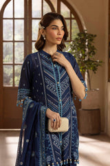 UAE -3 Piece Unstitched Embroidered Swiss Voile Suit with Embroidered Chiffon Dupatta LSV-52019