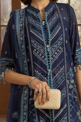 UAE -3 Piece Unstitched Embroidered Swiss Voile Suit with Embroidered Chiffon Dupatta LSV-52019