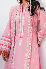 UAE -3 Piece Unstitched Embroidered Printed Denting Lawn Suit DN-52015