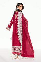 UAE -3 Piece Unstitched Embroidered Printed Denting Lawn Suit DN-42040