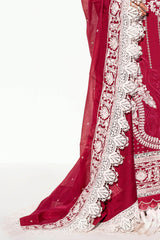 UAE -3 Piece Unstitched Embroidered Printed Denting Lawn Suit DN-42040